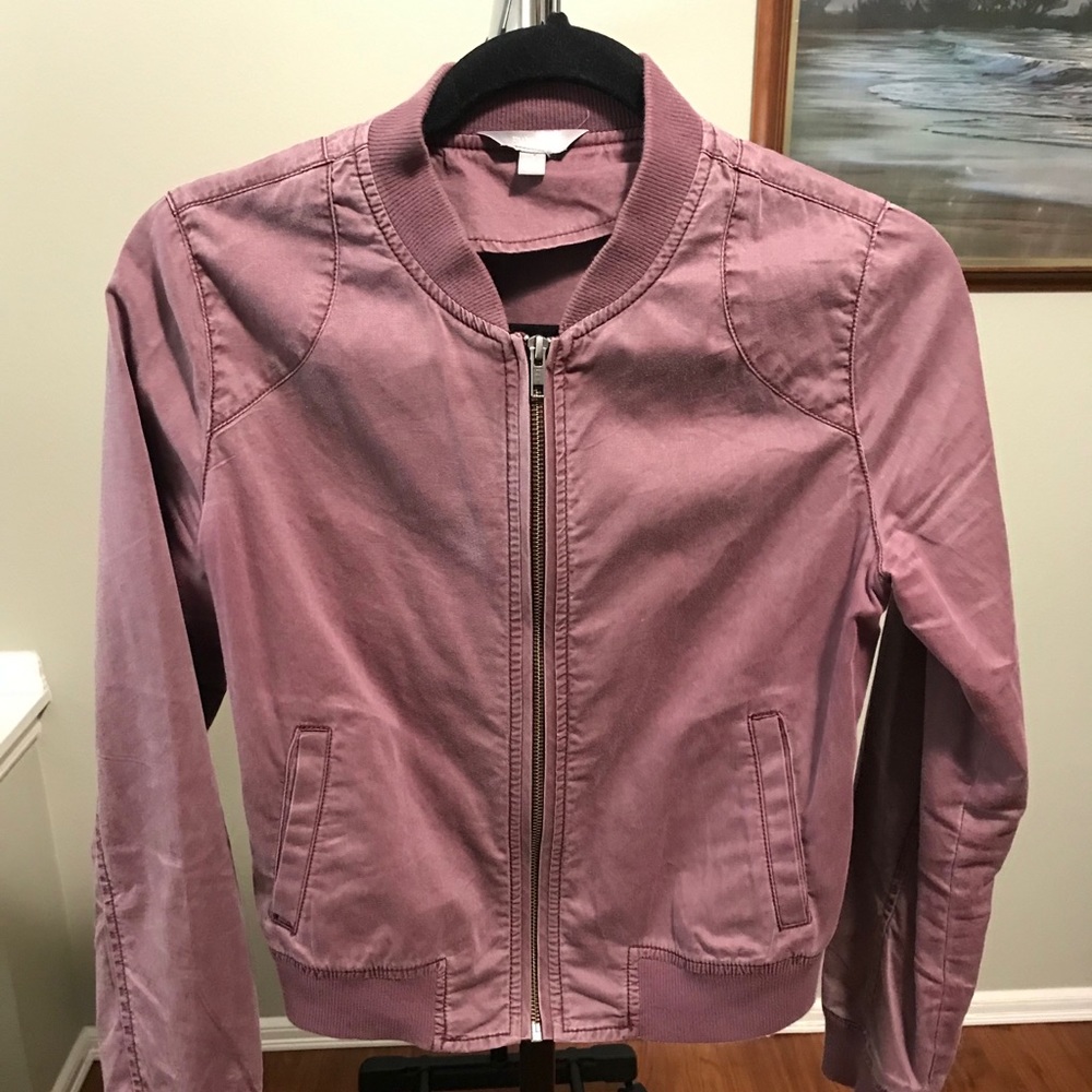 Rubbish Twill Crop Bomber Jacket